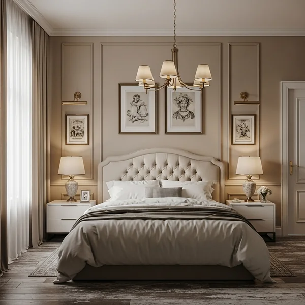 Modern Vintage Bedroom with Timeless Elegance