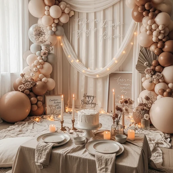 Soft Aesthetic Birthday Setup