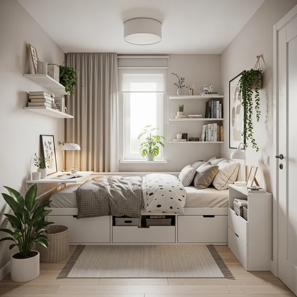 Space-Savvy Apartment Bedroom