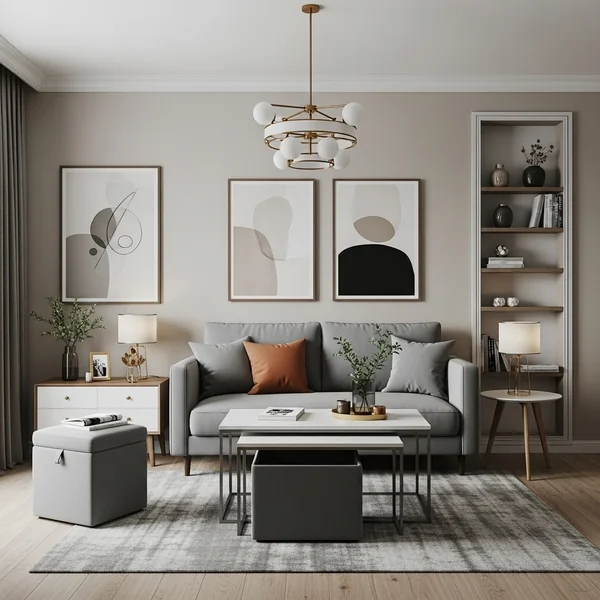 Apartment-Friendly Small Living Room Design
