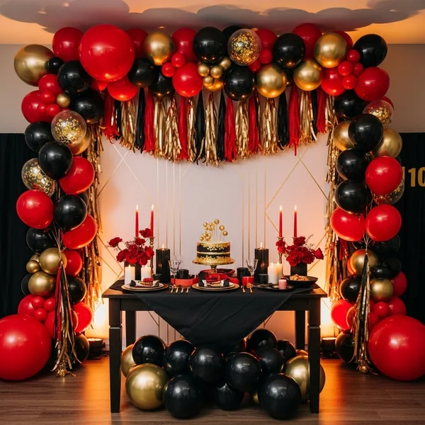 Red, Black & Gold Party Vibes