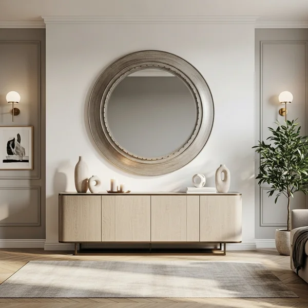 Grand Statement Round Mirror