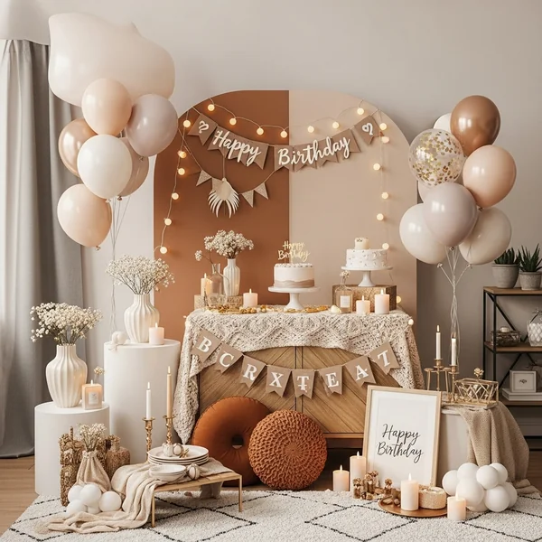Living Room Celebration Setup
