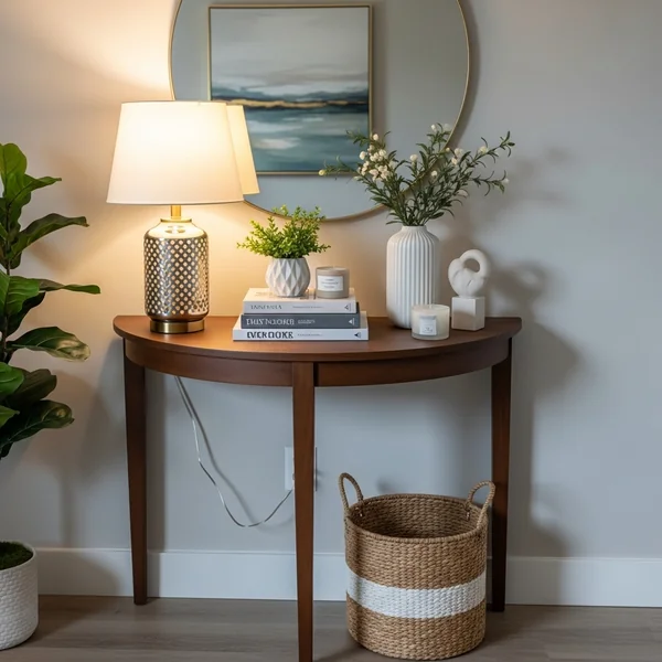 Elegant Half-Round Console Styling