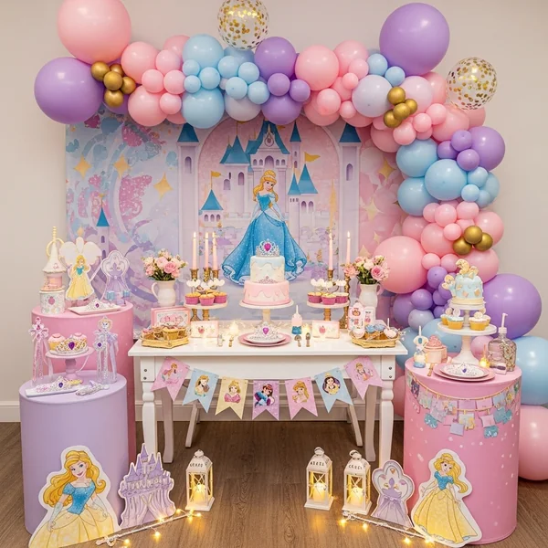 Disney Princess Birthday Party Setup