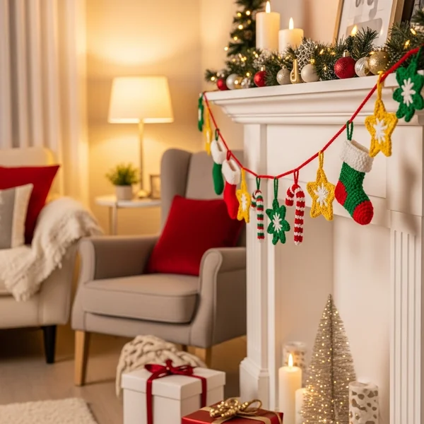 Crochet Christmas Garland