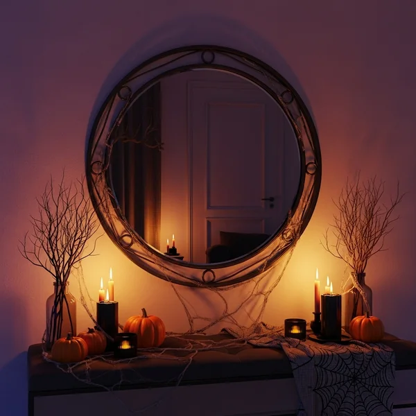 Spooky Halloween Mirror Display