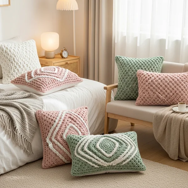 Crochet Pillow Covers