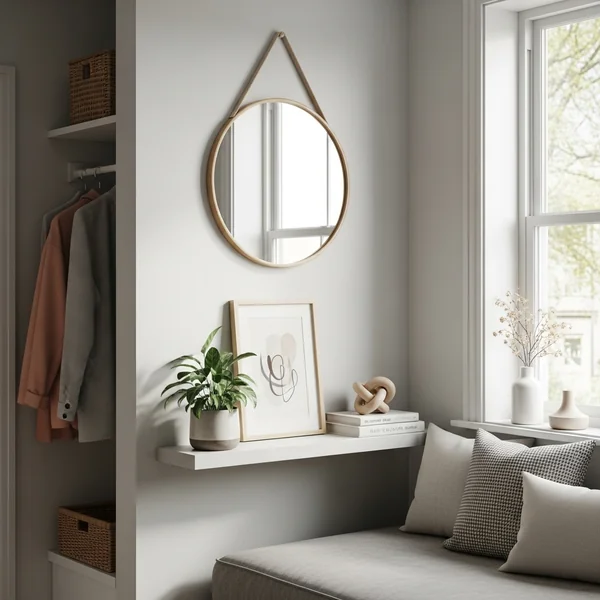 Small Round Mirror Accent Wall