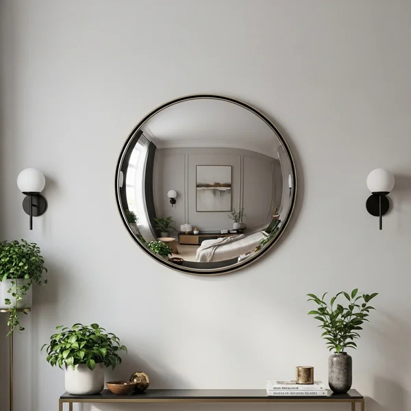 Convex Round Mirror Accent Wall