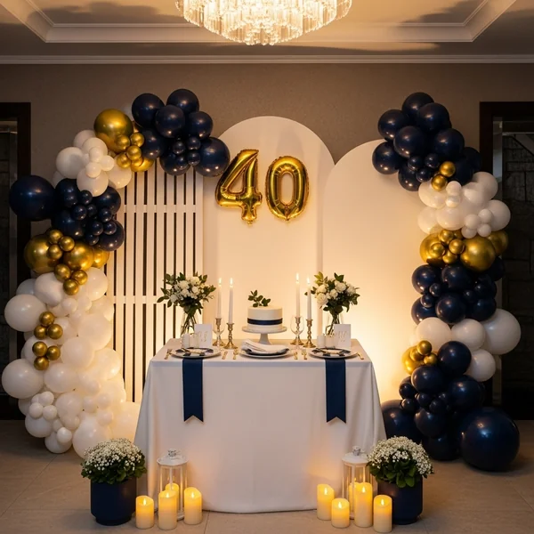 40th Birthday Celebration Setup