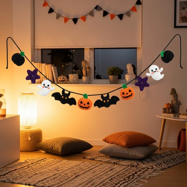 Crochet Halloween Garland