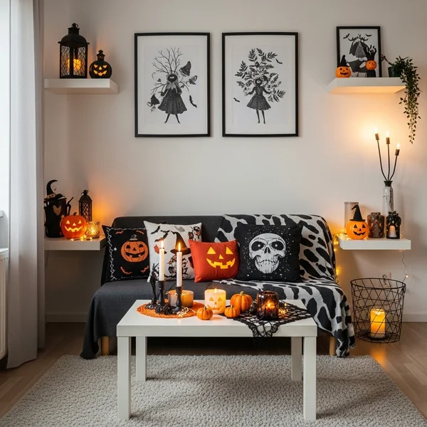 Small Living Room Halloween Decor