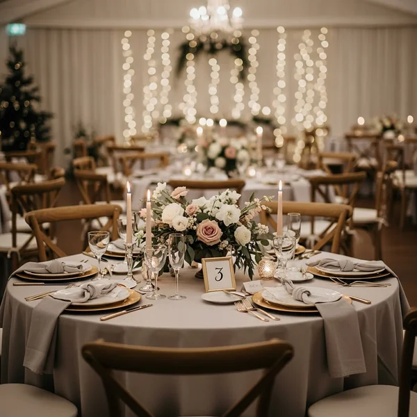 Elegant Wedding Table with Soft Florals
