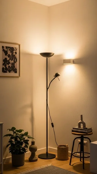 Minimal Windowless Corner Lighting Feature