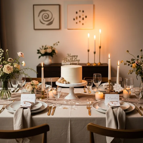 Stylish Birthday Table Setup
