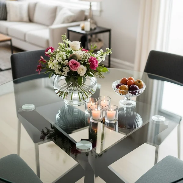 Chic Glass Table Centerpiece