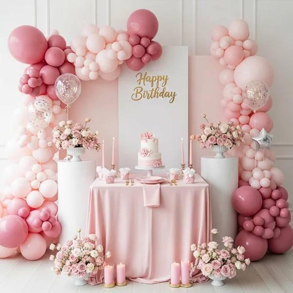 Soft Pink Birthday Theme
