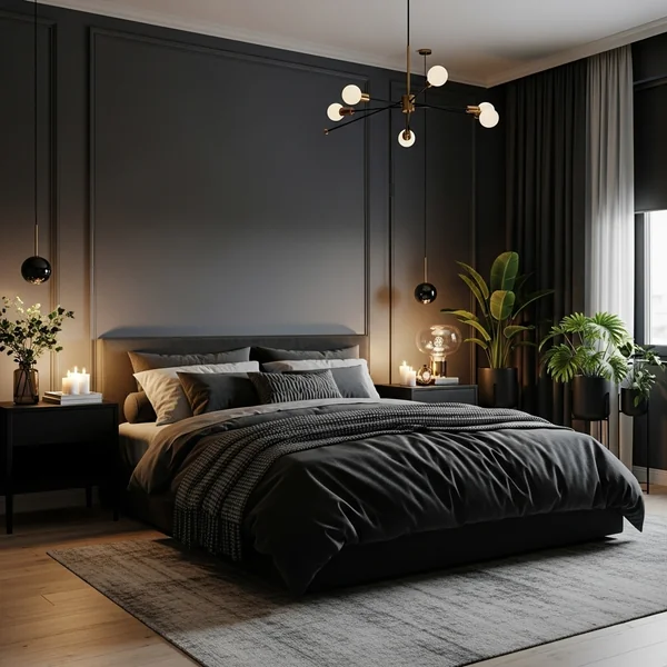 Moody Dark Bedroom