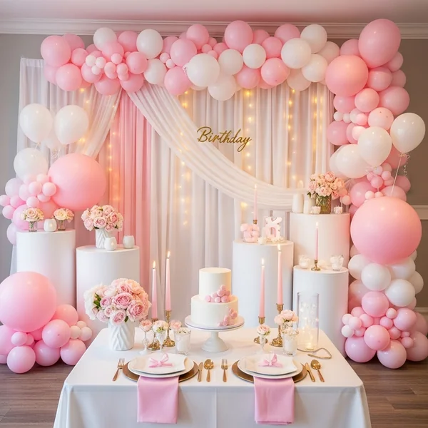 Pink & White Birthday Elegance