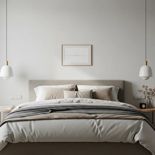 Simple Minimal Wall Decor Above the Bed (Clean & Calm Look)