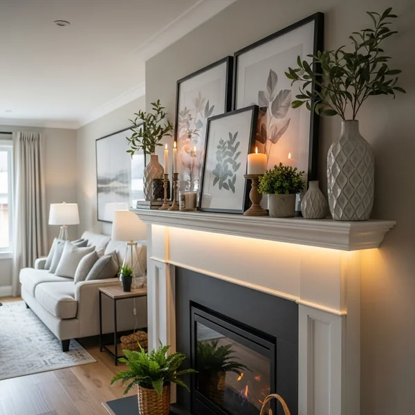 Stylish Mantle Arrangement