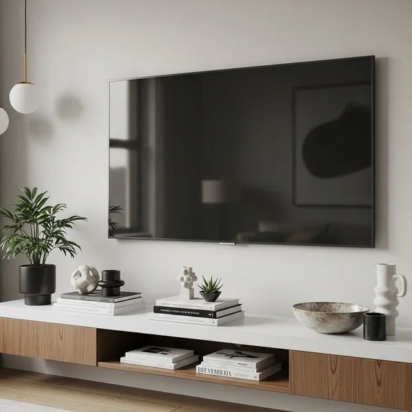Stylish TV Console Shelf Styling