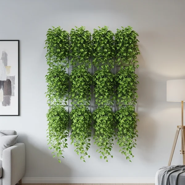 Vertical Money Plant Wall Frame Display