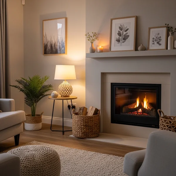 Surrounding Fireplace Accents
