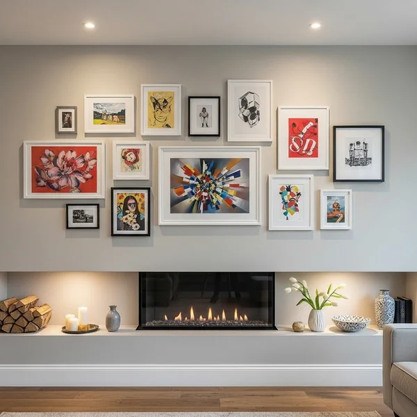 Above-Fireplace Gallery Wall