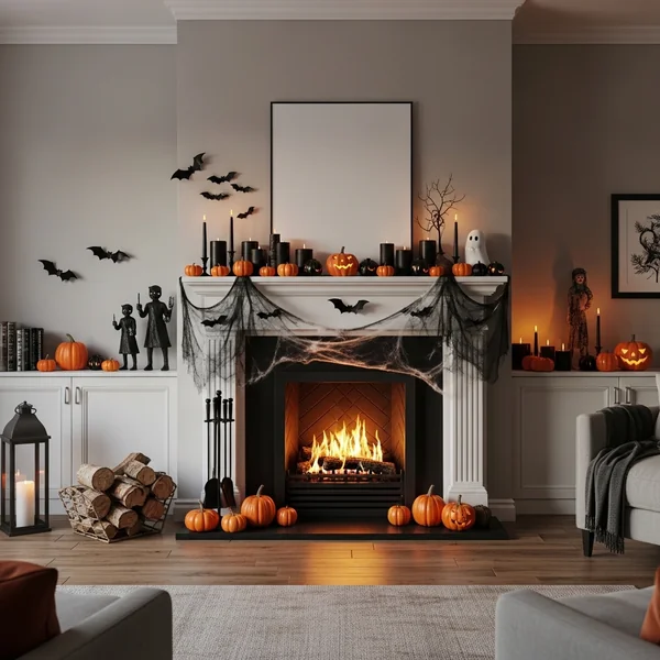 Spooky Halloween Mantle