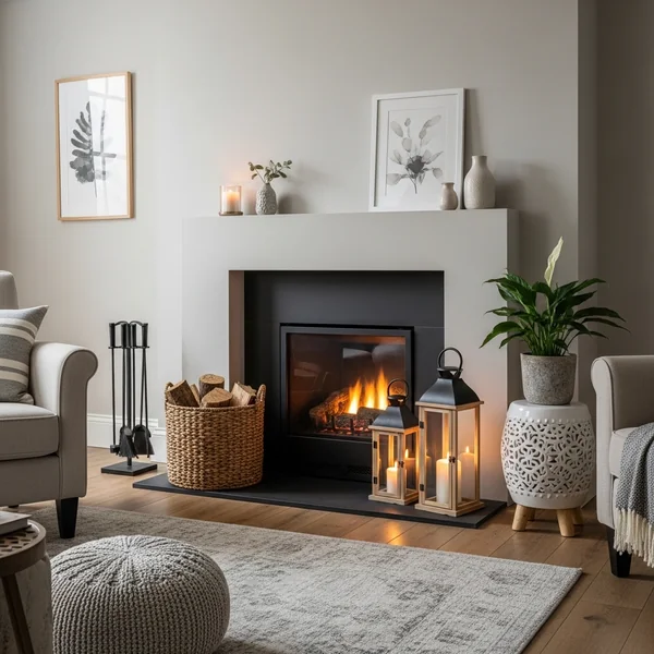 Fireplace Floor Accents