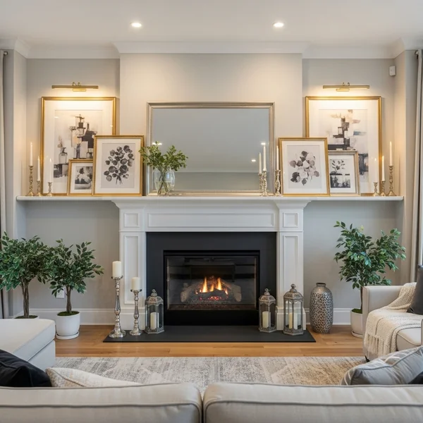 Mirror and Art on Long Mantle