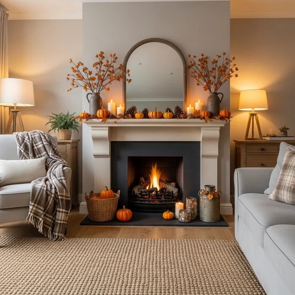 Autumn Accent Fireplace