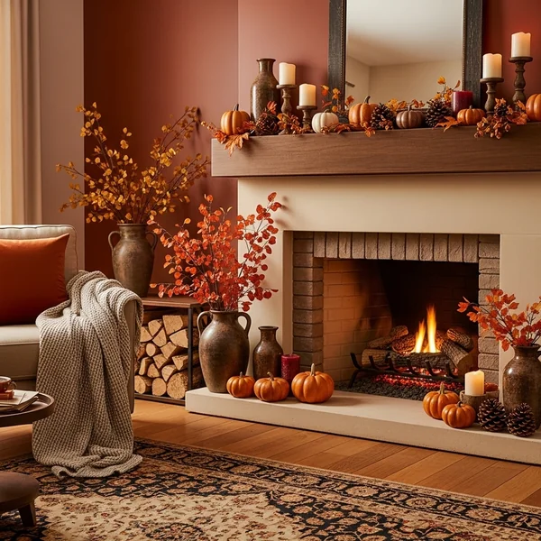 Autumn Cozy Fireplace