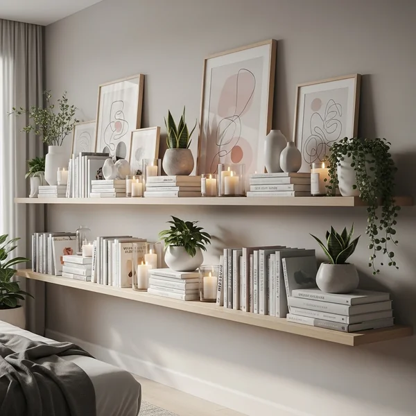 Sleek Long Floating Shelf Display