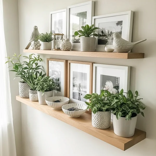 Slim Functional Entryway Shelf