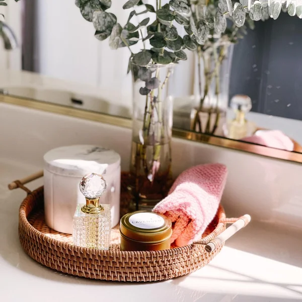 Organic Minimalism with a Deep Rattan Basket Tray