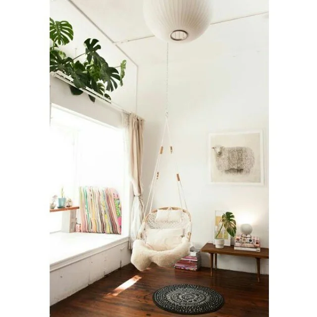 Boho Corner Table Vignette with Flowers & Figurines