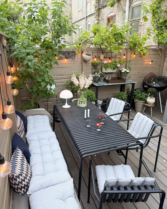 Scandinavian Urban Terrace Dining Area