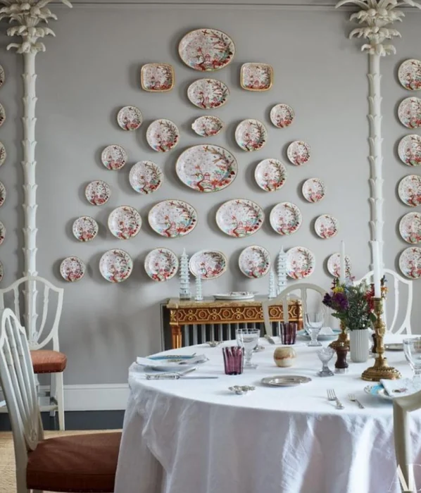 Elegant Formal Plate Wall with Matching China Collection
