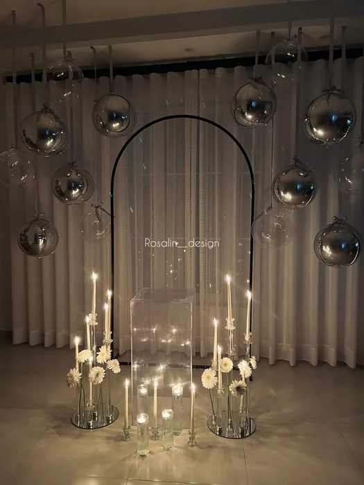 Minimalist Black Arch Birthday Backdrop