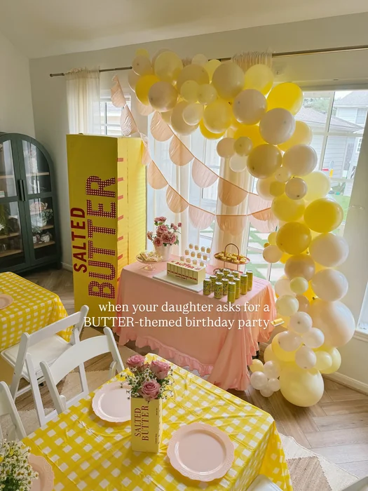Butter-Themed Birthday Party Decor