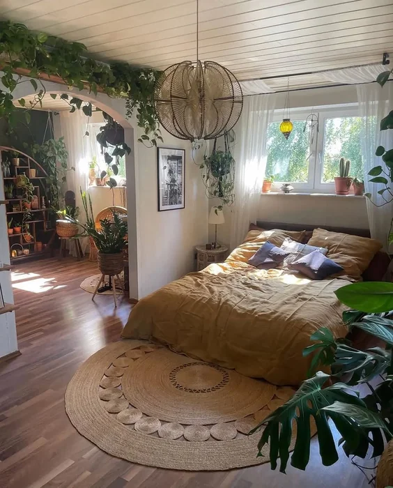 Boho Plant Bedroom Oasis