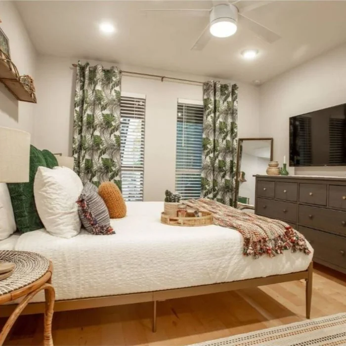 Tropical Boho Airbnb Bedroom