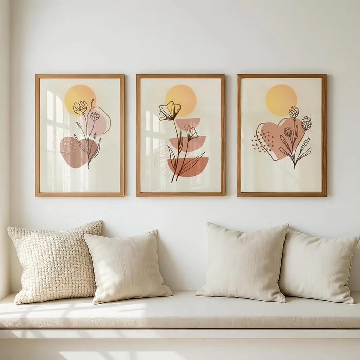 Minimalist Botanical Print Trio