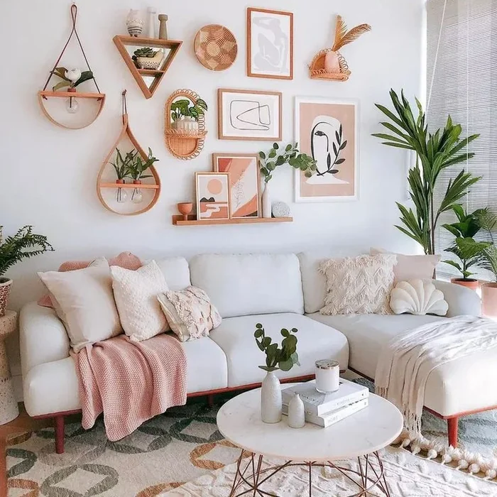 Boho Living Room Gallery Wall