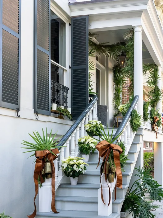 Southern Charm Holiday Porch Staircase