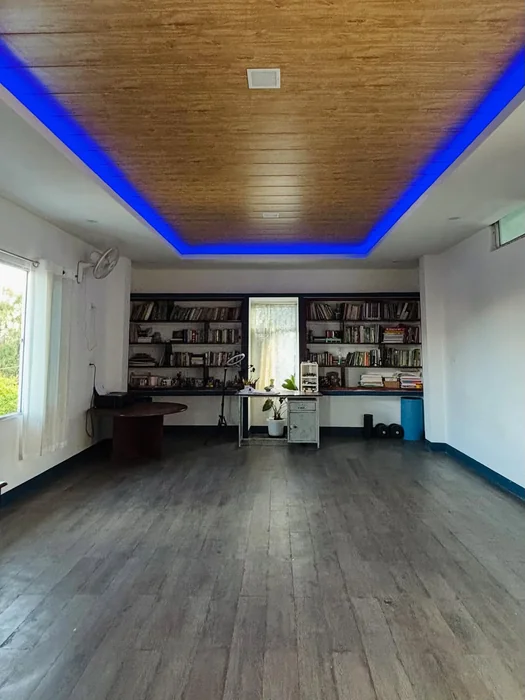 Minimal White Room with Floor-Level Bed