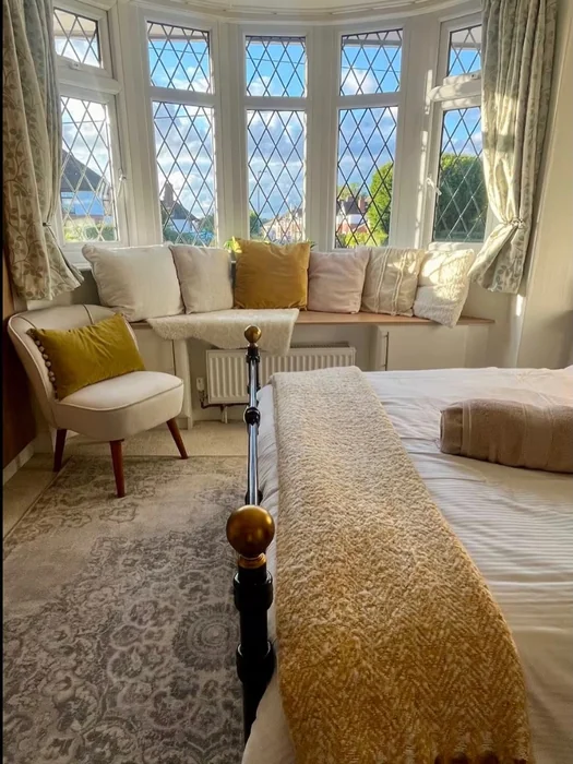 Charming Bay Window Airbnb Guest Room